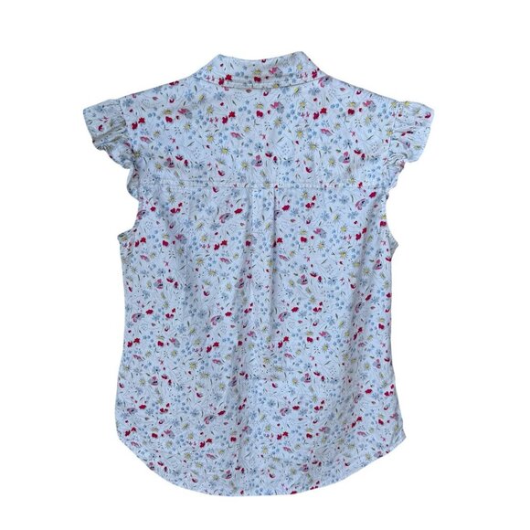 Untuckit Womens Floral Sleeveless Button-Up Shirt Size 2 - Picture 4 of 5